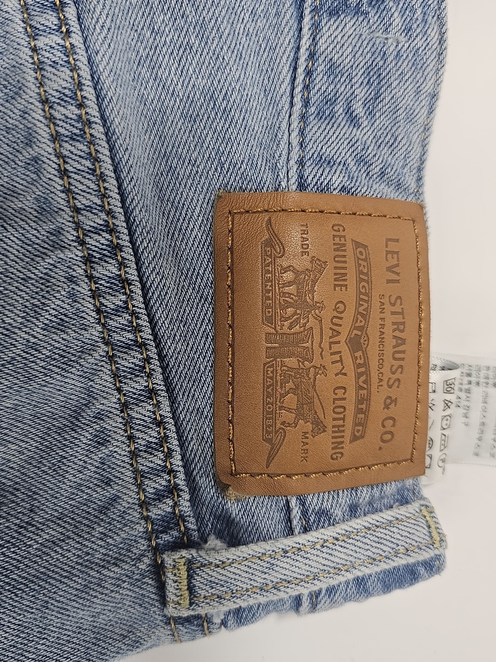 Levi's Premium Ribcage Straight Ankle Jeans Womens 24 Light Wash High Rise Retro - Picture 9 of 16